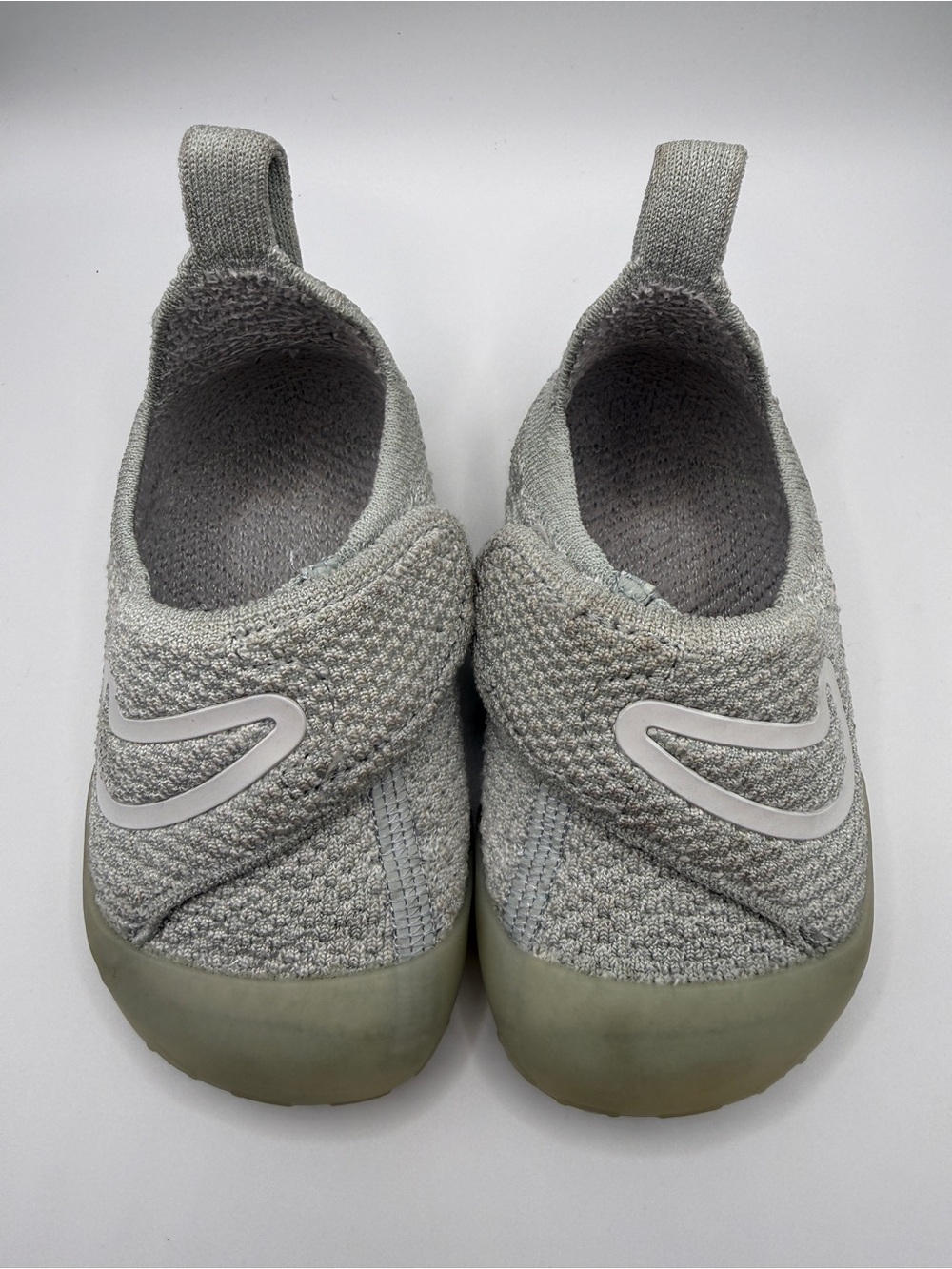 Nike Swoosh 1 Phantom Vast Gray Flyknit Toddler Shoes FB3244-002 - Picture 3 of 6